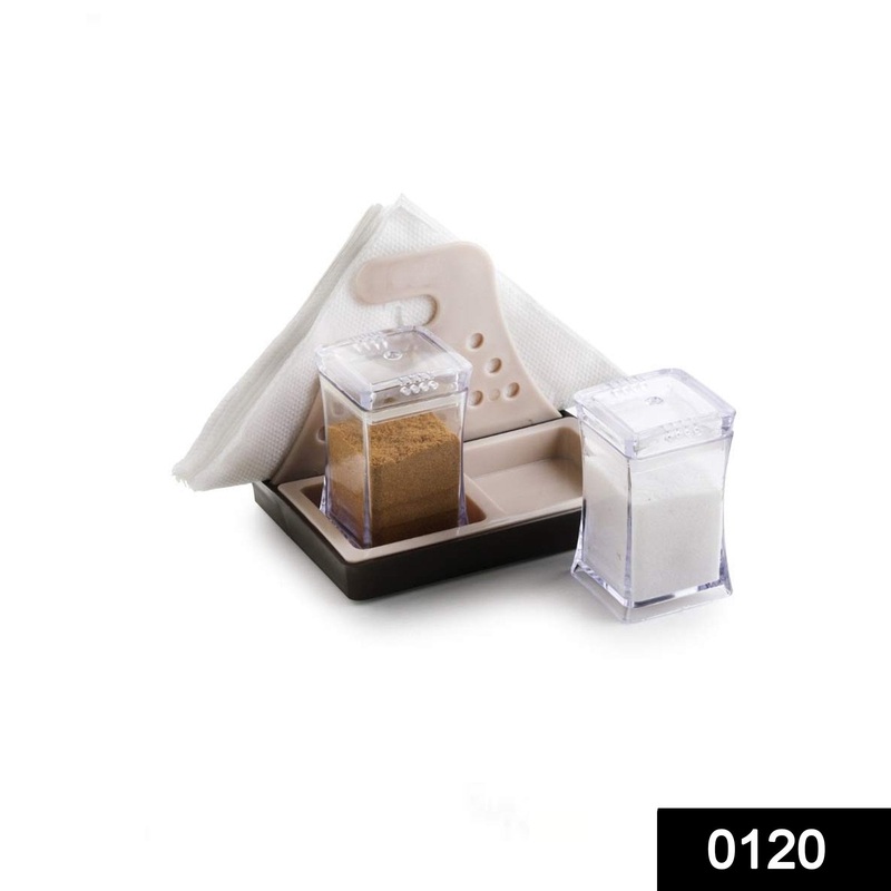 0120 Salt and Pepper Set with Tissue Holder Kitchen Dining Table