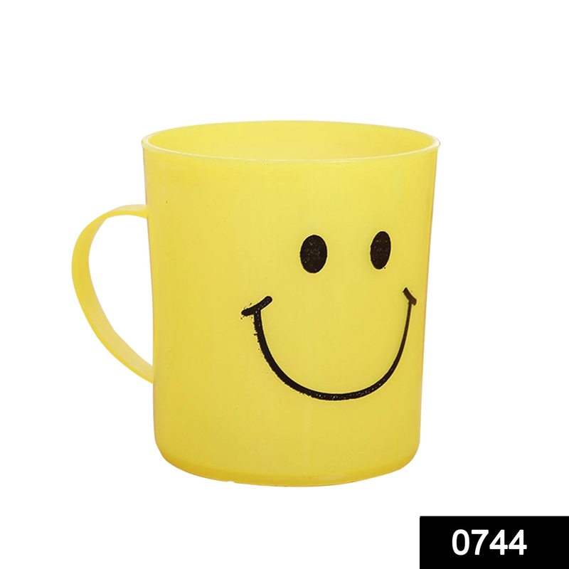 0744 Unbreakable Plastic Coffee-Milk Fancy Smiley Mug