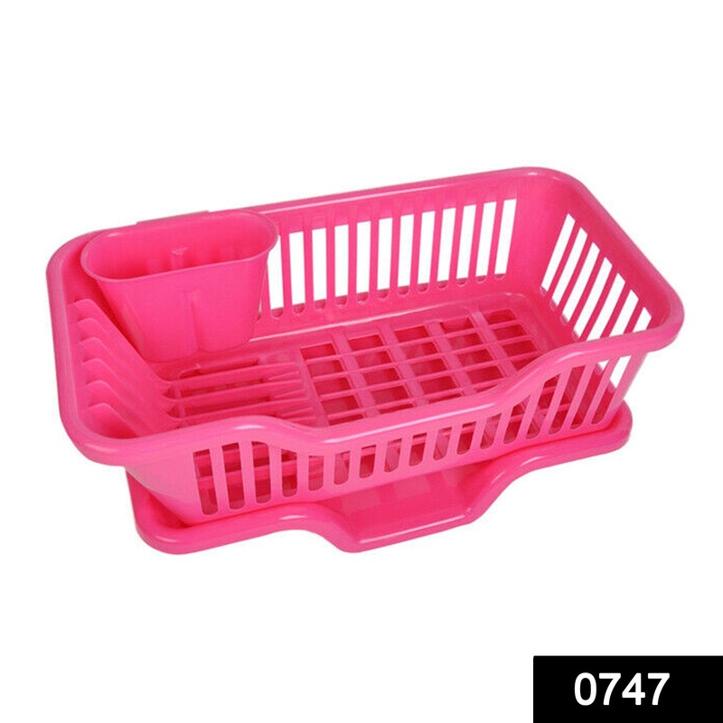 0747 (Small) Plastic Sink Dish Drainer Drying Rack