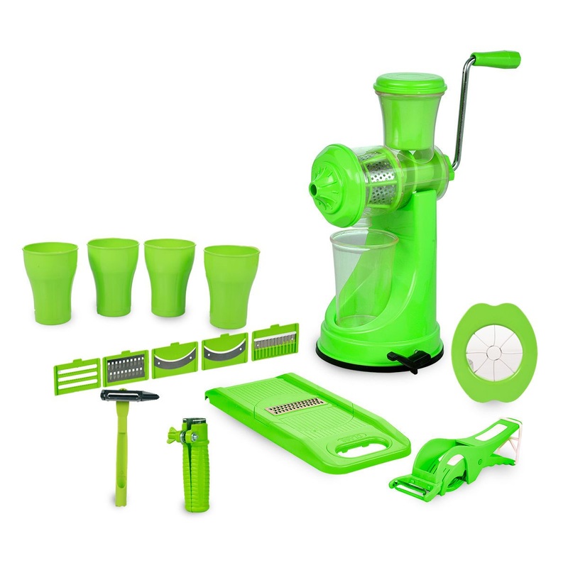 2042 Kitchen Combo – Juicer, 6 in 1 Slicer, Vegetable Cutter, Corn Cutter, Spiral Cutter, 4 in 1 Peeler, Orange Peeler, Apple Cutter and 4pc Glasses