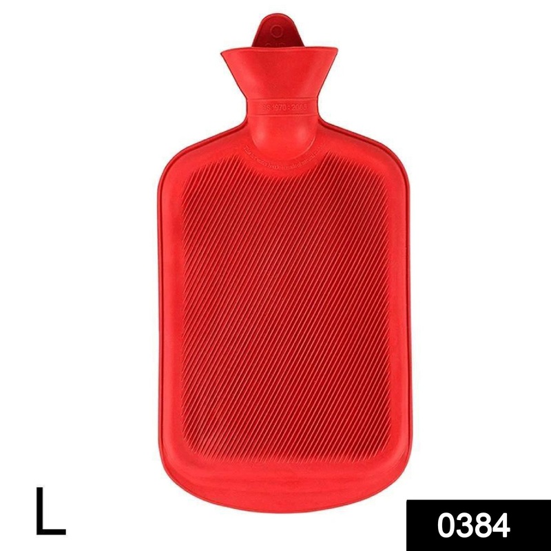 384 (Large) Rubber Hot Water Heating Pad Bag for Pain Relief