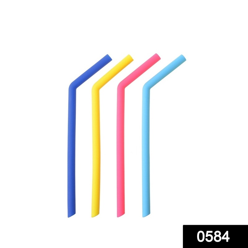 584 Food Grade Silicone Straws (4pcs)