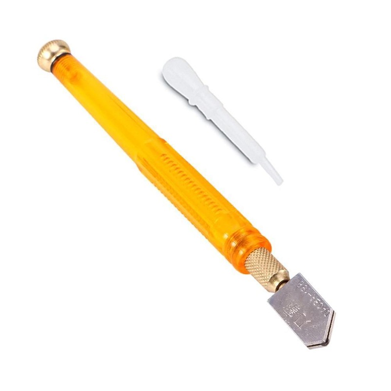 0460 Antislip Metal Handle Steel Blade Oil Feed Glass Cutter