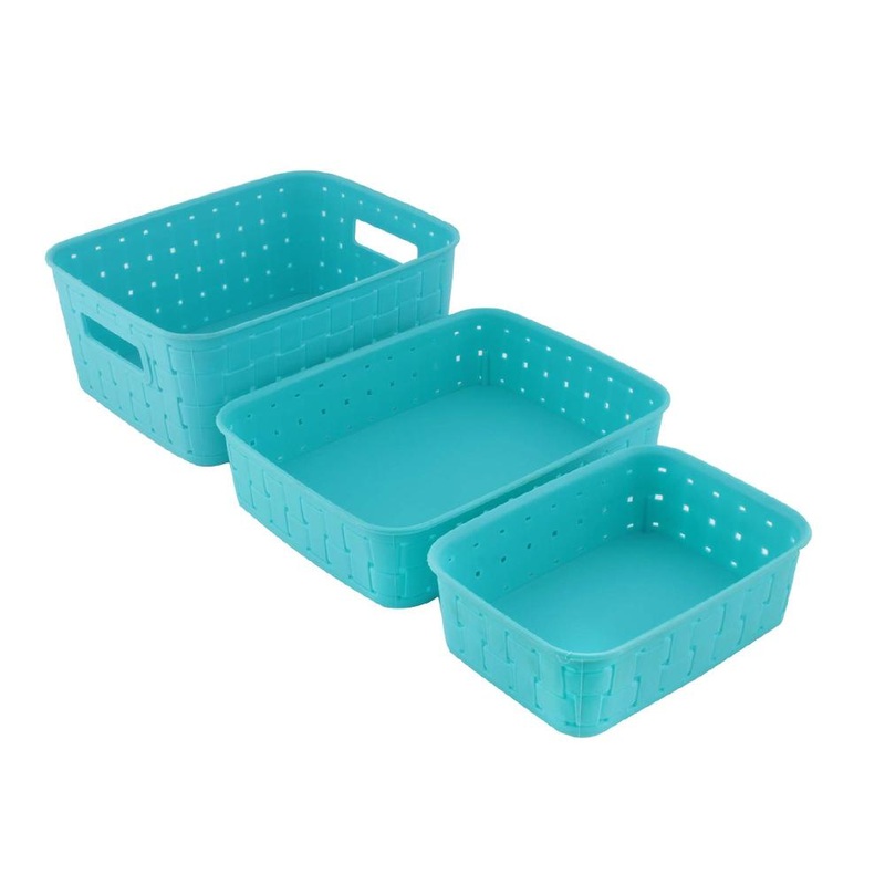 062 Smart Baskets for Storage(Set of 3) Sky Blue