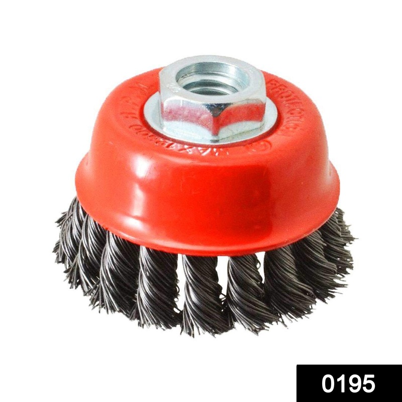 195 Wire Wheel Cup Brush (Black)