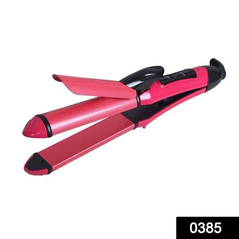 385 2 in 1 Hair Straightener and Curler Machine For Women | Curl & Straight Hair Iron