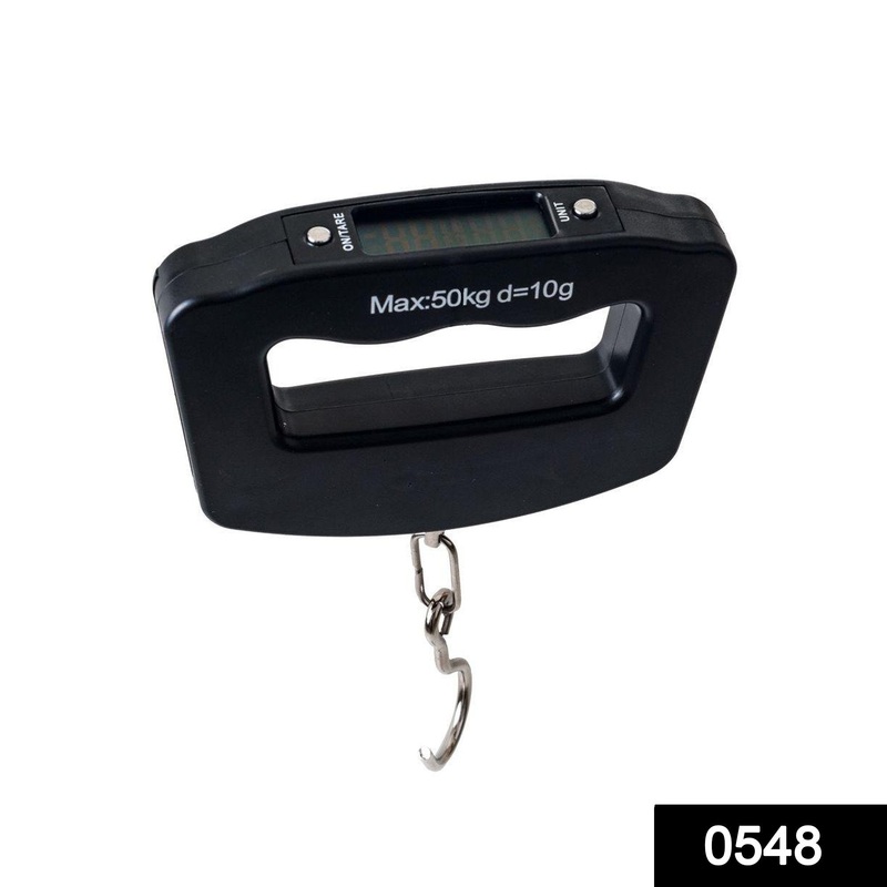 548 Black Digital Portable Luggage Scale with LCD Backlight (50 kg)