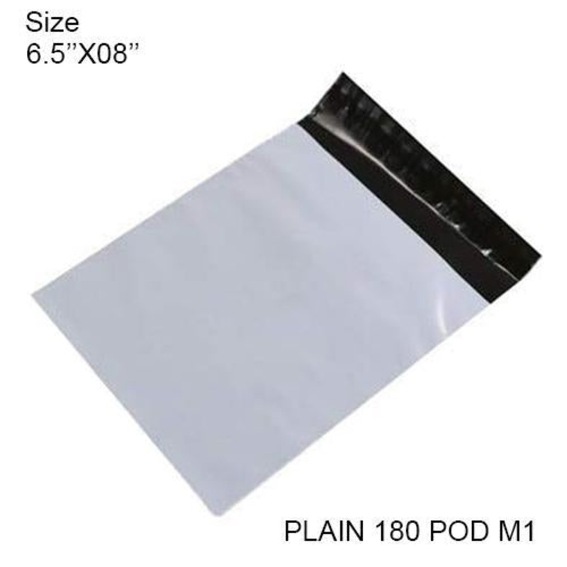 900 Tamper Proof Courier Bags(6.5X08 PLAIN 180 POD M1) – 100 pcs