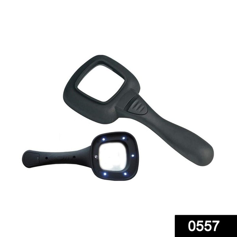 0557 Hand Held Optical Grade Magnifying Glass with 6 LED Lights