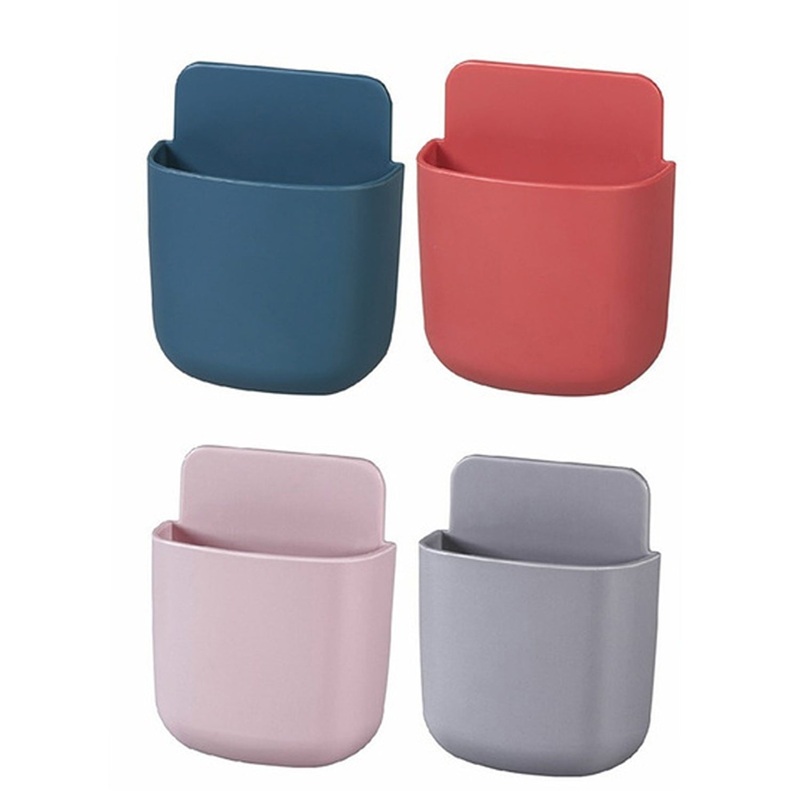 1374 Wall Mounted Storage Case with Mobile Phone Charging Port Plug Holder – Pack of 4 Pcs