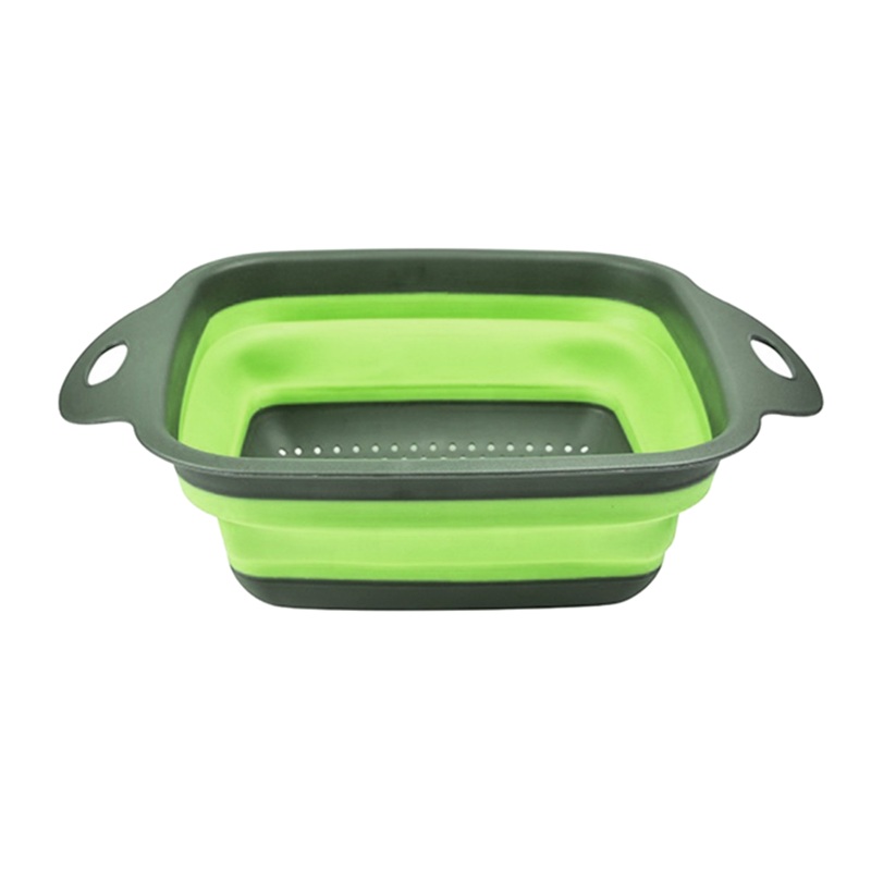 2527 Silicone Square Plastic Folding Collapsible Durable Kitchen Sink Dish Rack