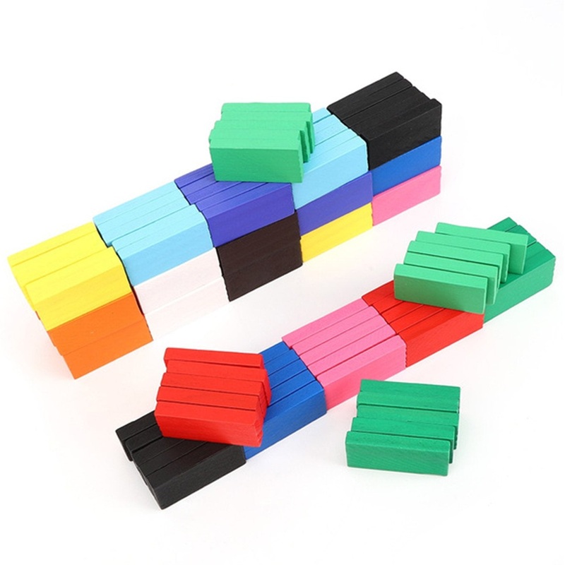 2530 120 pcs 12 Color Dominos Blocks Set