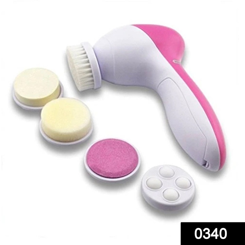 340 -5-in-1 Smoothing Body & Facial Massager (Pink)