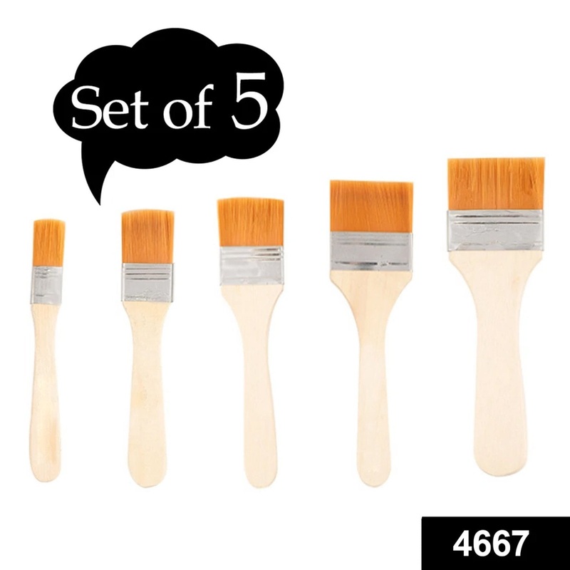 4667 Artistic Flat Painting Brush – Set of 5