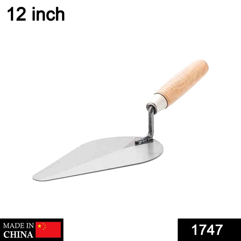 1747 Bricklaying trowel wooden handle round shape (12 Inch)