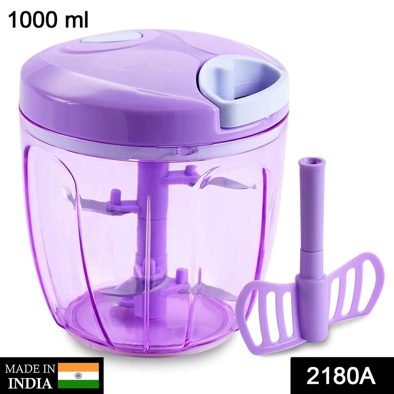 2180A 2 in 1 Handy Vegetable Chopper/Cutter with 5 Blades (1000 Ml)