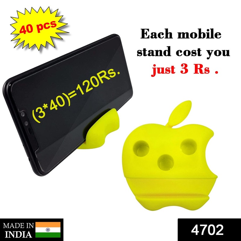 4702 Apple Shape Mobile Holder Multi Angle Adjustable Fold (40 pc)