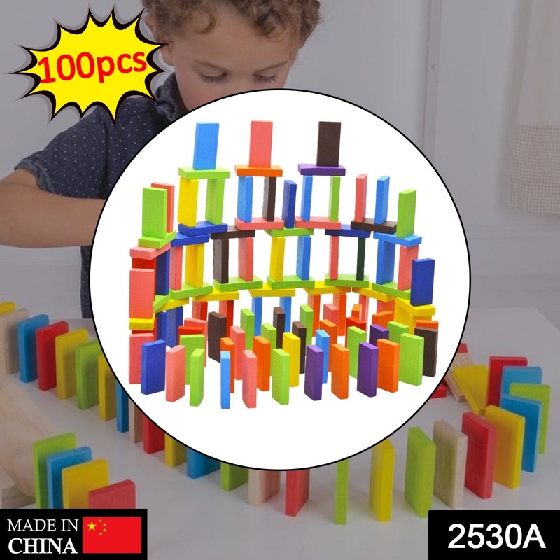 2530A 100 pcs 10 Color Dominos Blocks Set