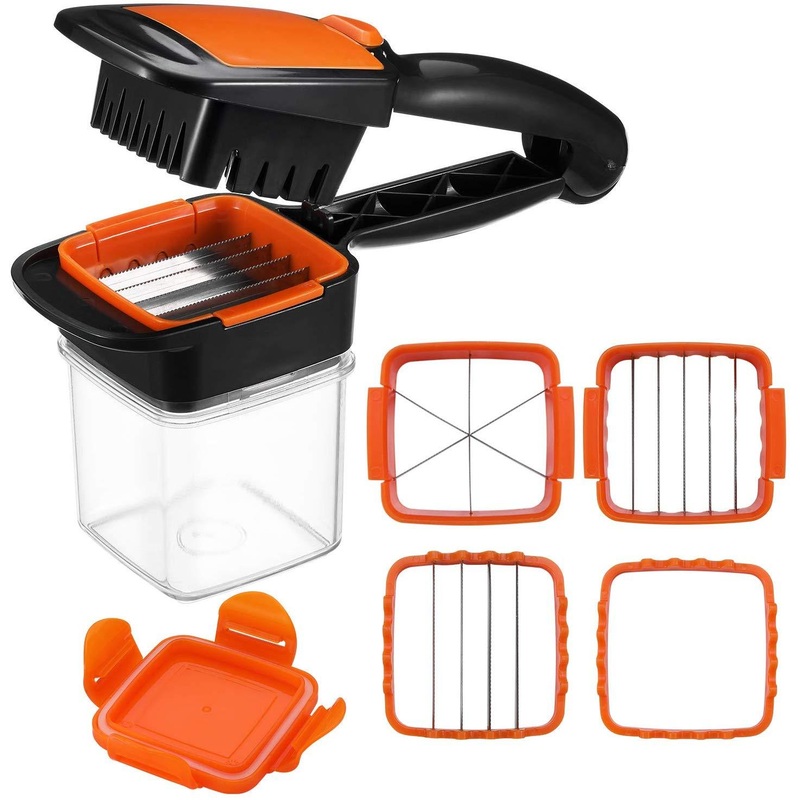 7036 B Grade Vegetable Dicer Multi Chopper Set 5 in 1 Cutting Blades
