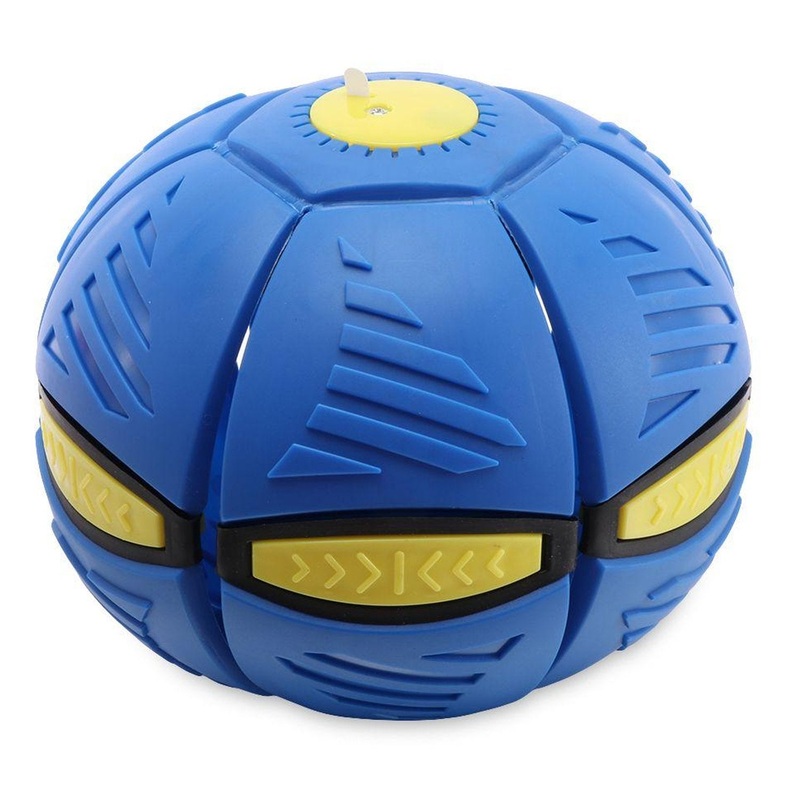 8039  Football Flat Throw Disc – with 3 LED Light Flying Toys