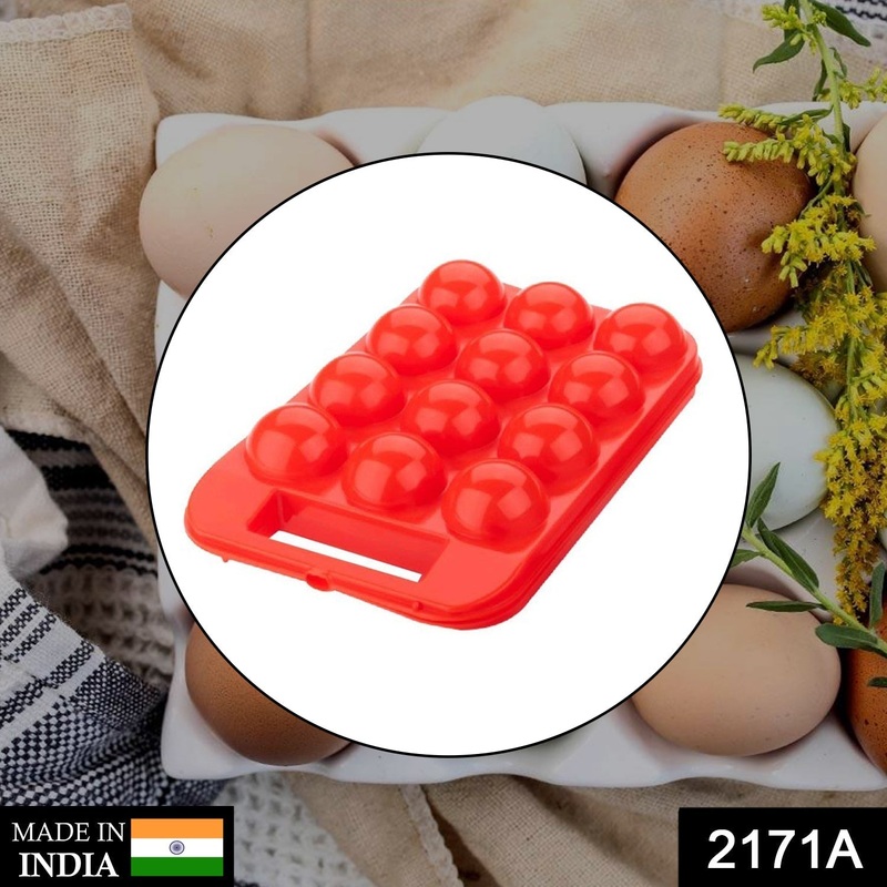 2171A Plastic Egg Carry Tray Holder Carrier Storage Box (12Cavity)
