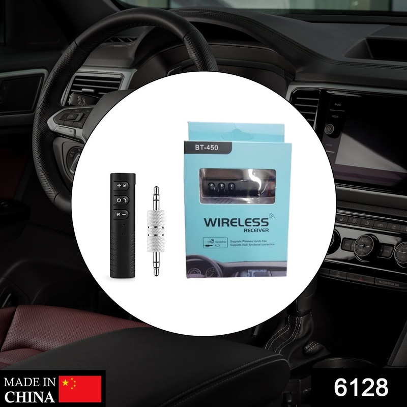 6128 Wireless Bluetooth Adapter, Bluetooth Music Receiver for Home/Car Stereo,Hands-Free Calls for All Smartphone