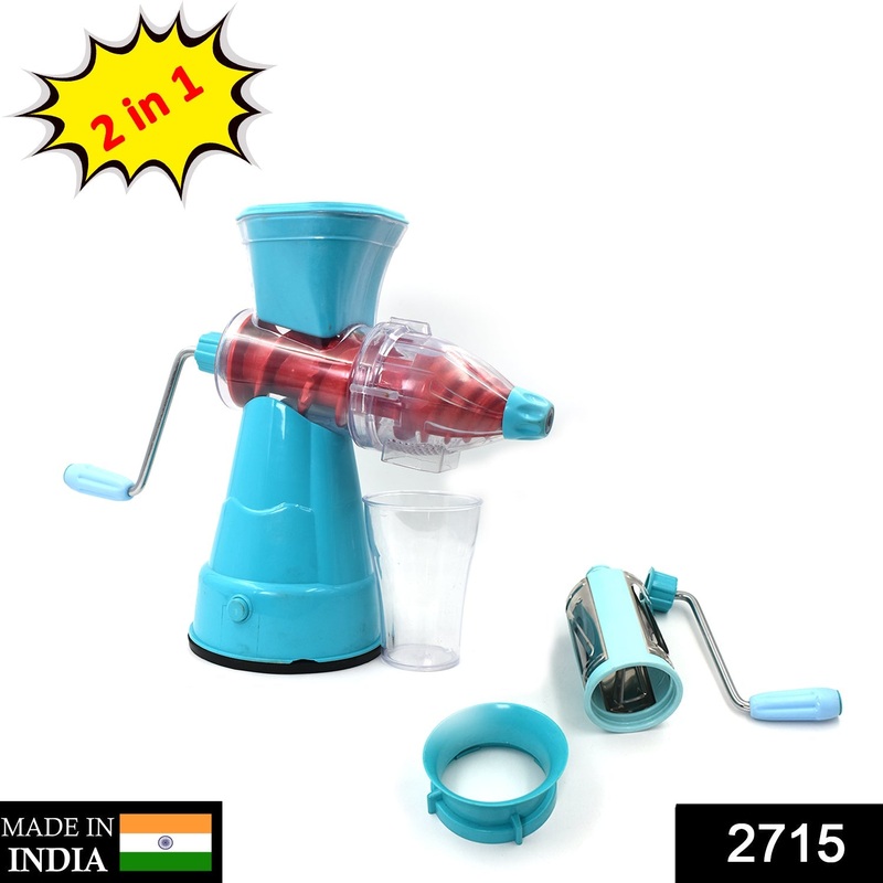 2715 4 in 1 Drum Fruit juicer used widely in all kinds of household kitchen purposes for making and blending fruit juices and beverages.