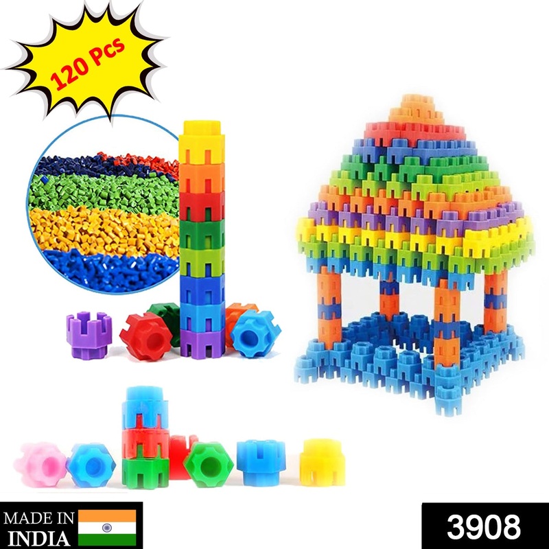 3908 120 Pc Hexa Blocks Toy used in all kinds of household and official places specially for kids and children for their playing and enjoying purposes.
