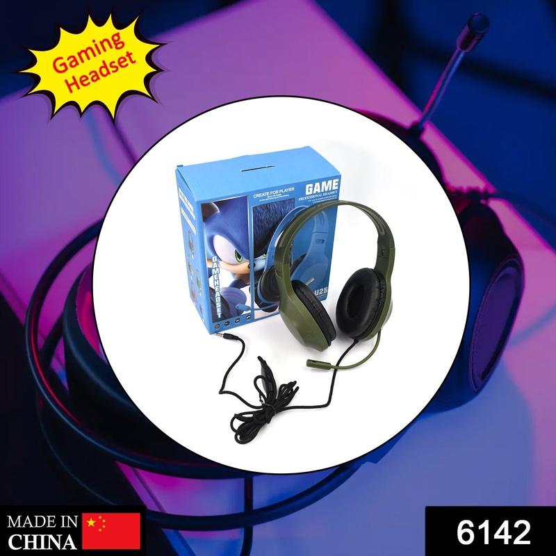 6142 Professional Gaming Headset, Wired Over-Ear Headphones with Mic, Surround Sound for Esports Gaming, PC/PS/Xbox/VR/Nintendo Switch (Multicolor)