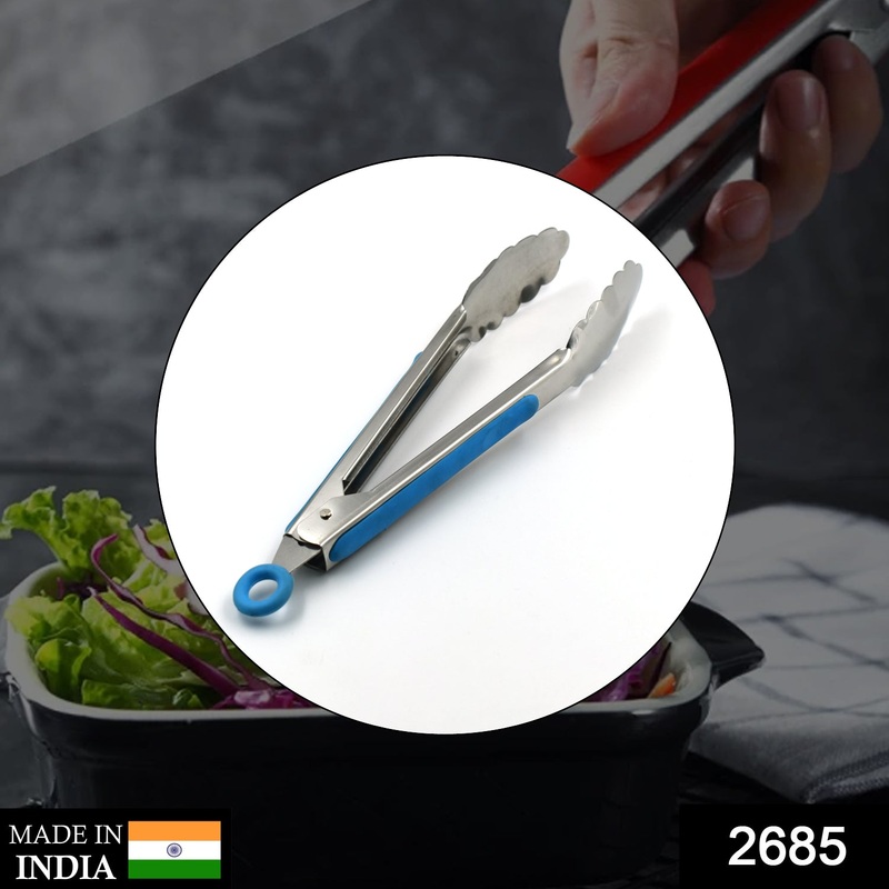 2685 stainless steel food serving tong with Grip Handle.
