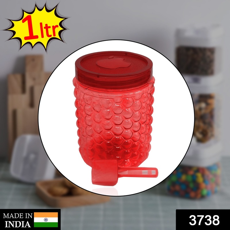 3738 Bubble Transparent Plastic Storage Jar 1000ml (1Pc Only)