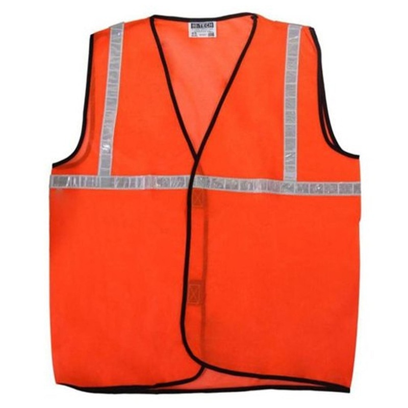 7438 Orange Safety Jacket For Having protection against accidents usually in construction area’s.