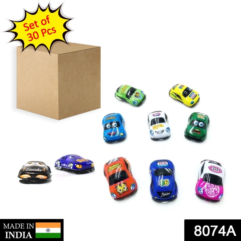 8074A 30 Pc Mini Pull Back Car Widely Used By Kids And Childrens For Playing Purposes.