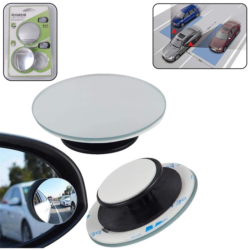 Car Blind Spot Side Mirror Round HD Glass Blind spot Mirror Rear View Mirror (2 Pcs Set)