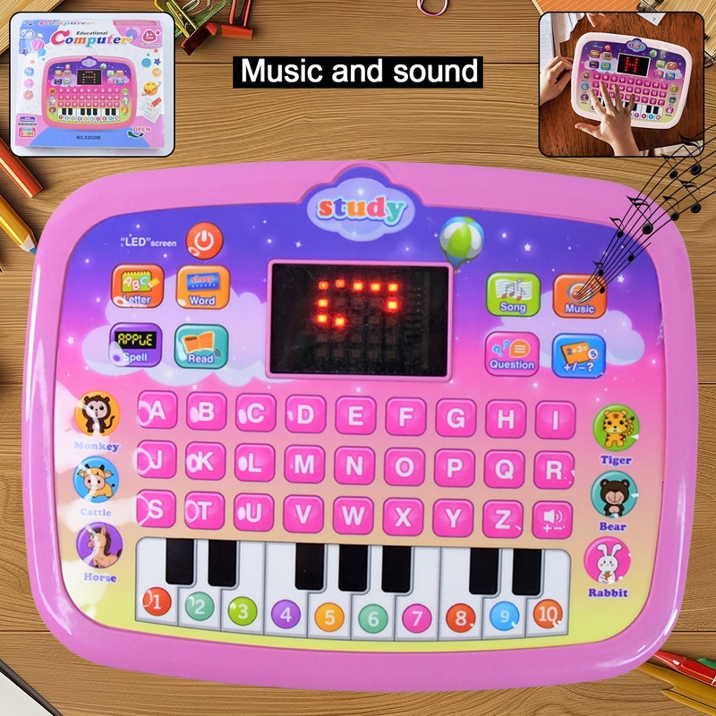Learning Educational Computer Kids Piano Laptop with LED Screen & Music