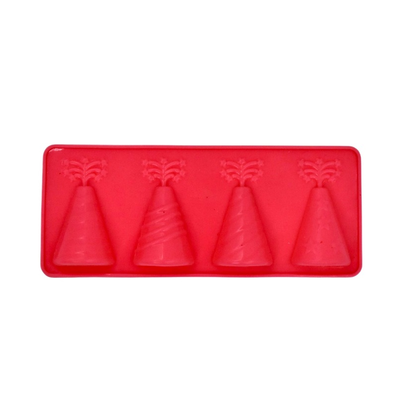 4885 4cav Fountain Flexible Silicone Mold Candy Chocolate Cake Jelly Mould