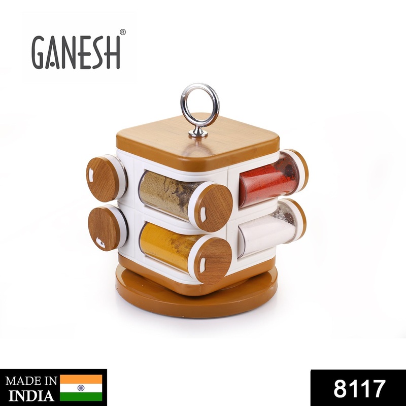 8117 Ganesh Storewell Plastic Spice Rack – Set of 8
