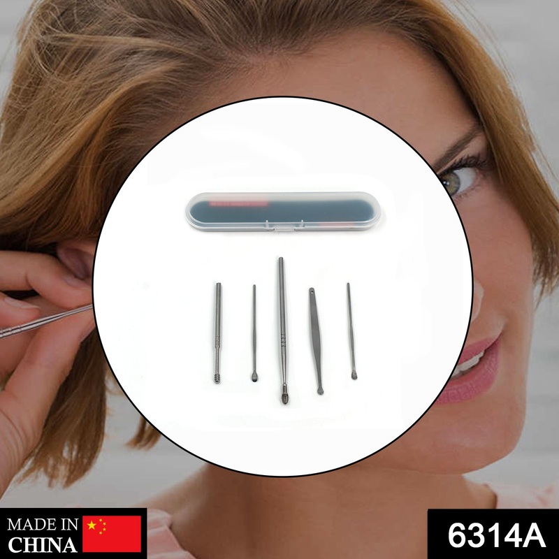 6314A 6 Pcs Ear Pick with a Storage Box Earwax Removal Kit