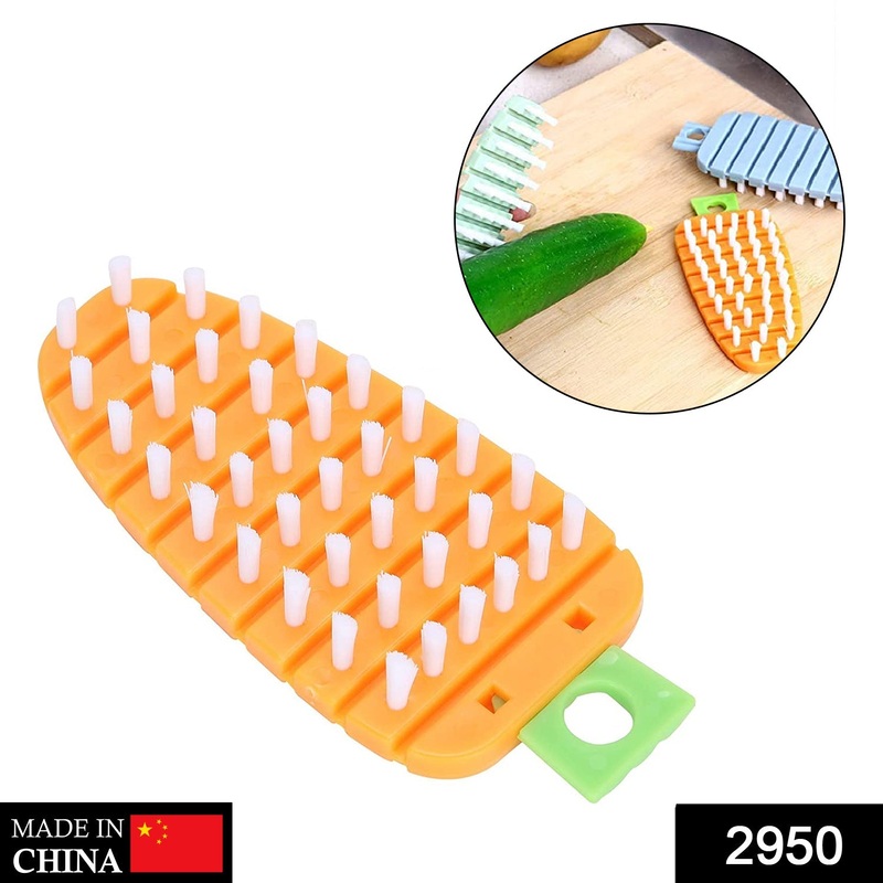 2950 Vegetable Scrubbing Brush, Vegetable Scrubber NonToxic Fruit Brush Carrot Shape Vegetable Brush for Potato for Vegetable