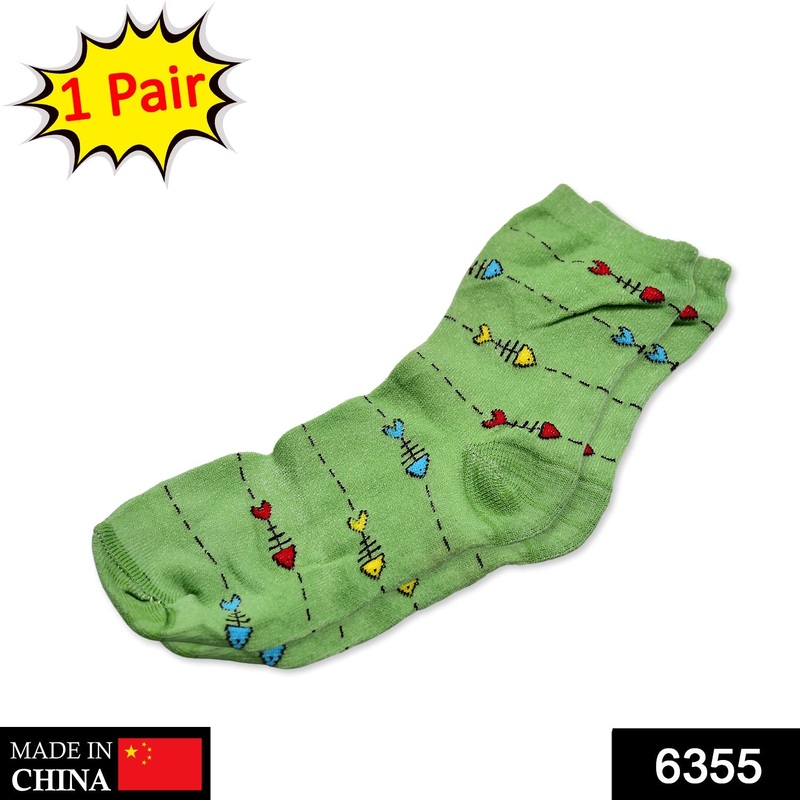6355 1PAIR SOCKS PRINTED TRENDY MULTIPLE DESIGNER SOCKS