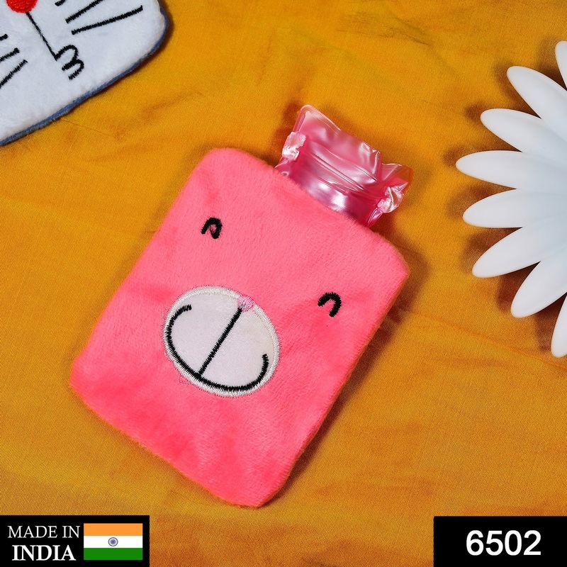 6502 Pink small Hot Water Bag with Cover for Pain Relief, Neck, Shoulder Pain and Hand, Feet Warmer, Menstrual Cramps.