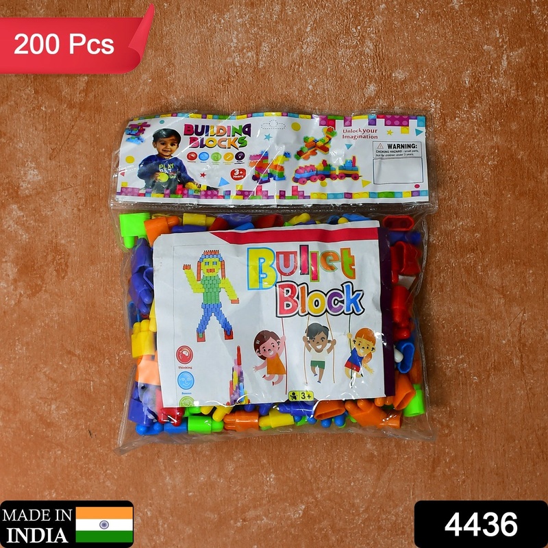 4436 Bullet Building Blocks Mega Set 200 Pcs, Learning & Creativity Puzzle Game for Boys & Girls