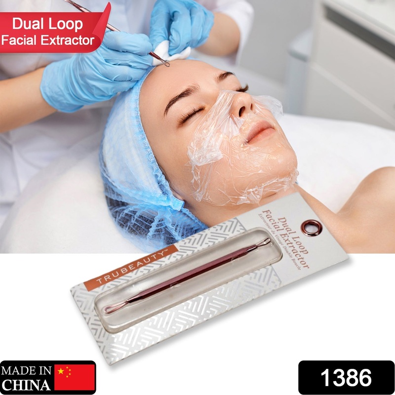1386 Blackhead Remover Comedone Extractor Tool – Dual Loop Whitehead Blemish Acne Removal – Skin, Facial, Pimple