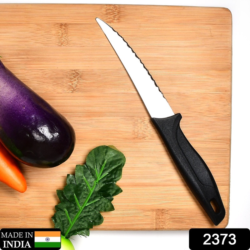 2373 Stainless Steel knife and Kitchen Knife with Black Grip Handle.