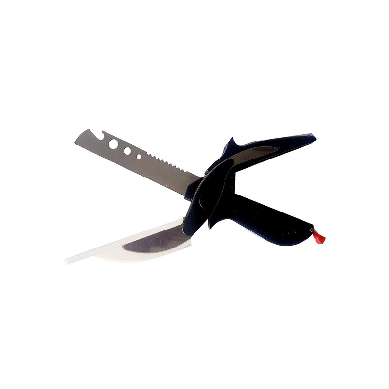 2490 Smart claver Cutter Kitchen Knife and in Built Chopping Board with Locking Hinge with Spring Action for Vegetables for kitchen