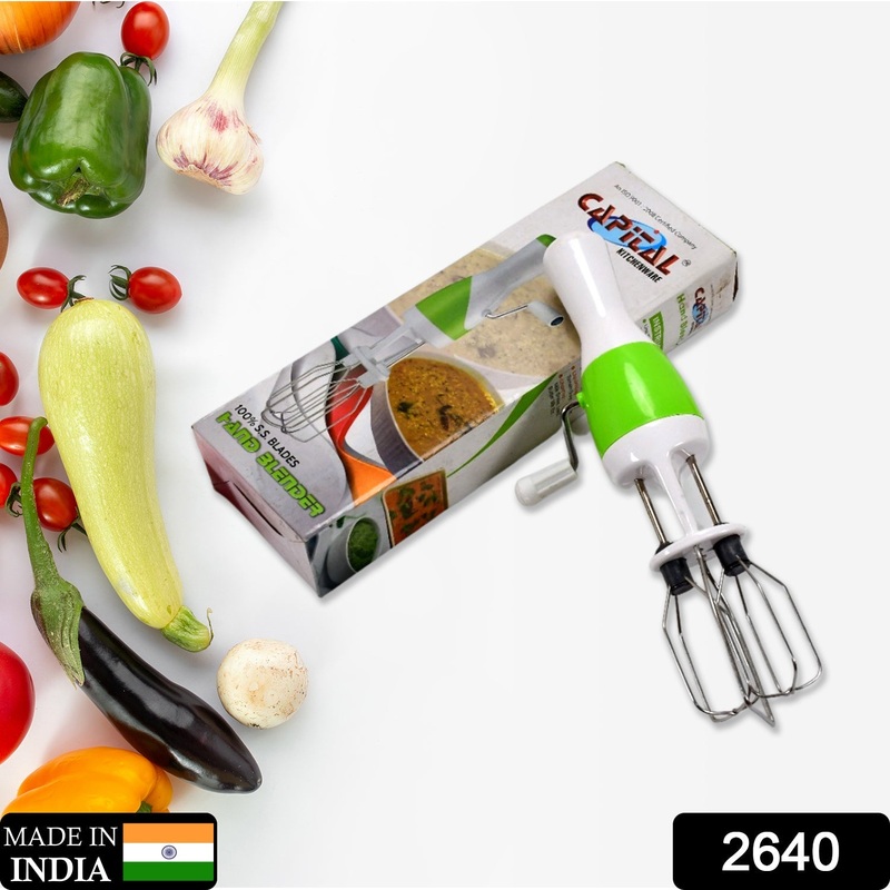 2640 Power-Free Hand Blender and Beater in Kitchen Appliances with High Speed Operation