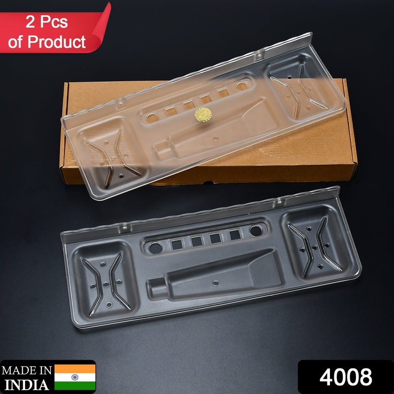 4008 4in1 Transparent Multifunctional Plastic Soap Dish (Set Of 2pc)