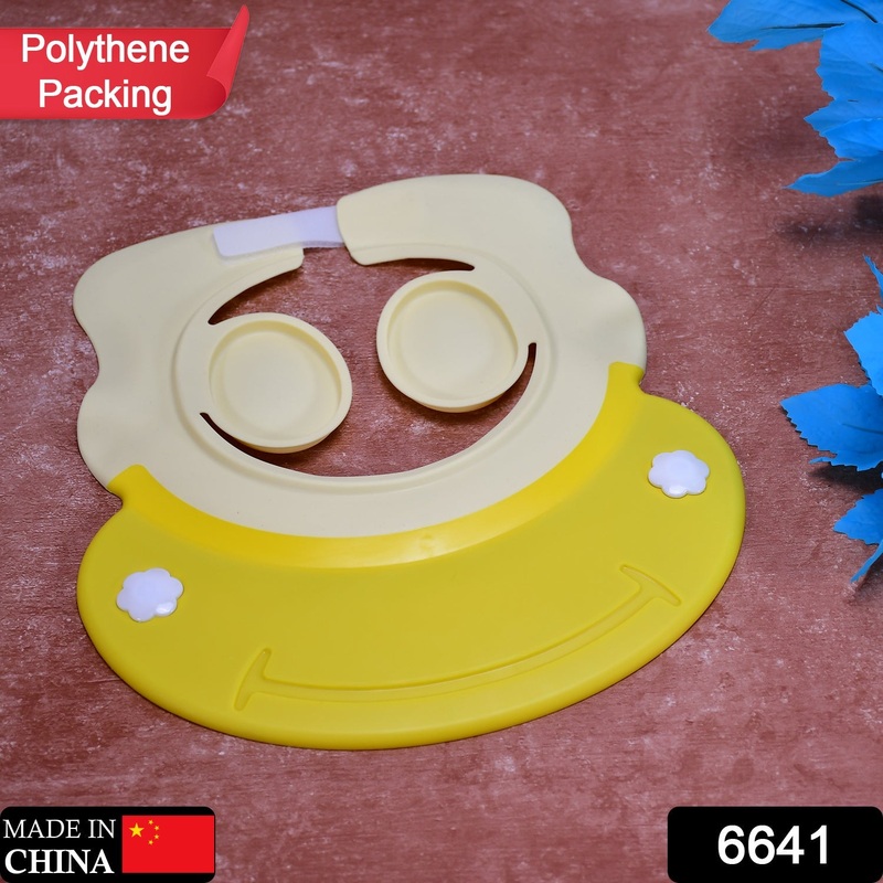 6641 Silicone Baby Shower Cap Bathing Baby Wash Hair Eye Ear Protector Hat for New Born Infants babies Baby Bath Cap Shower Protection For Eyes And Ear.