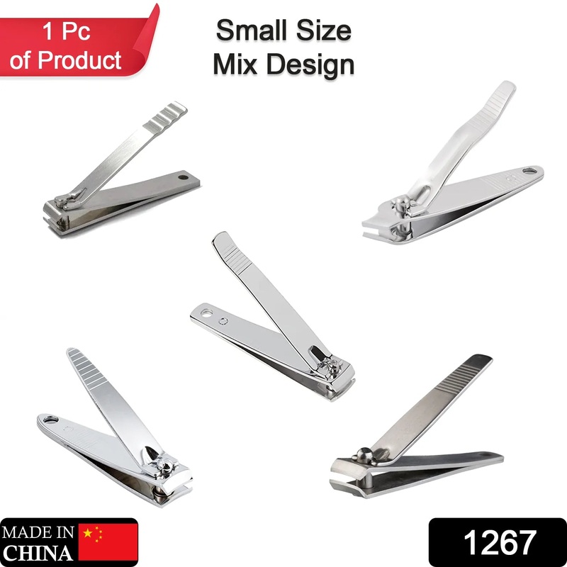1267 Stainless Steel Nail Cutter – Smooth Curvy Edges to Fit in The Natural Curves of Your Nails ( 1 pcs )