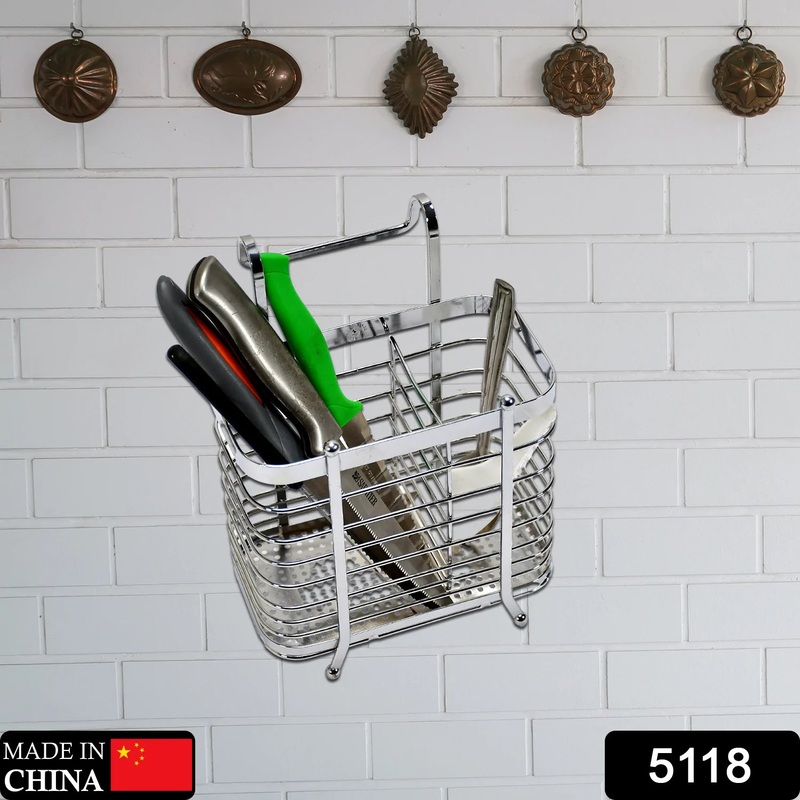 5118 Stainless Steel and Plastic Hanging and Stand Utensil Drying Rack